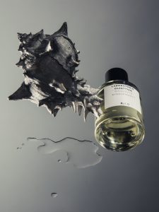 perfume still life with laboratorio olfattivo