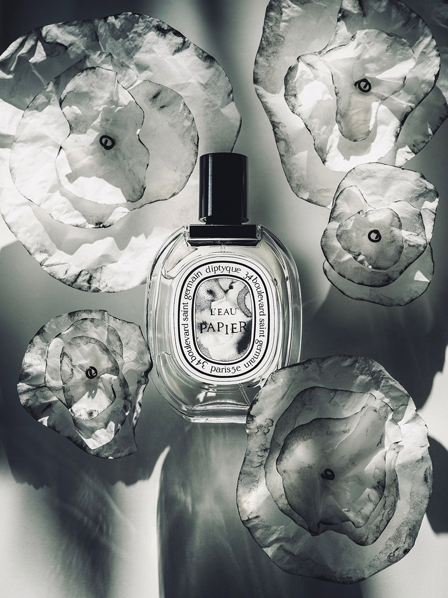 summer perfume editorial featuring diptyque